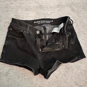 American Eagle Black Denim Shorts | Size 2